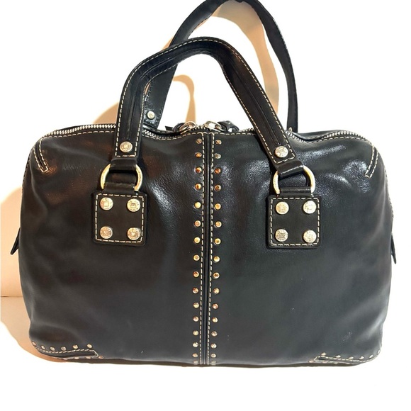 Michael kors Black Studded Leather Handbag - Picture 2 of 6